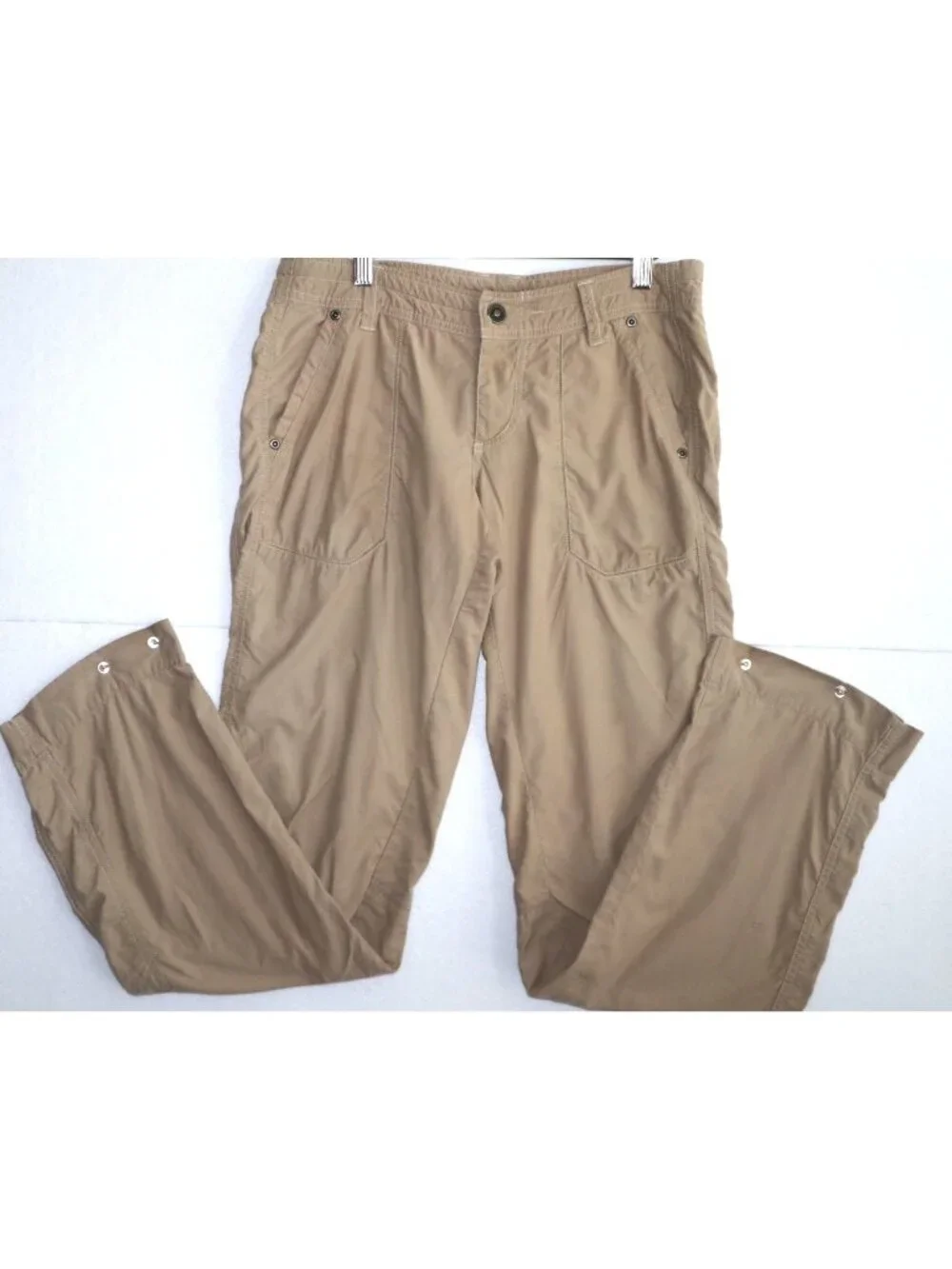 Kuhl Trekking Pants 4 Beige Quick Dry Utility Pockets Gorpcore Hiking Wear Cargo